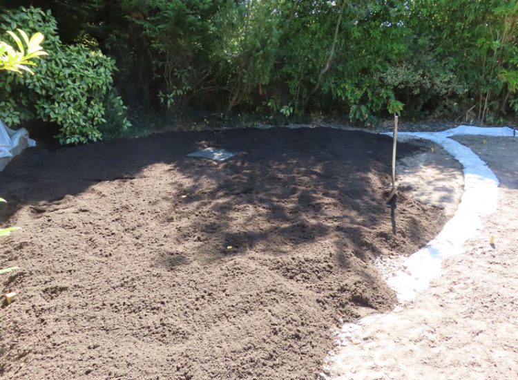 Turfing and Lawn Drainage Esher, Surrey KT10 - Turfing of a rear garden after a drainage installation. Turfing and Lawn Drainage Esher, Surrey KT10 - Turfing of a rear garden after a drainage installation.