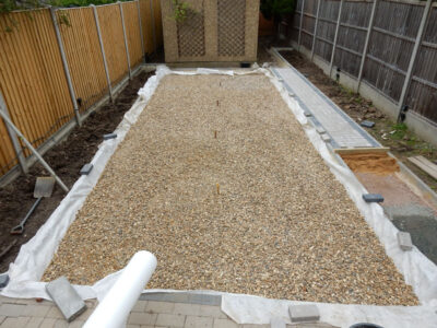 Turfing North Finchly, London, N12 - A small new lawn laid after lawn drainage including a drainge layer had been installed to assist with the drainage issues. Turfing North Finchly, London, N12 - A small new lawn laid after lawn drainage including a drainge layer had been installed to assist with the drainage issues.